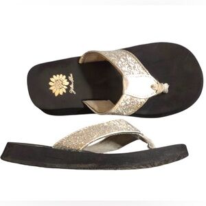 Yellow Box Black and Silver Sandals